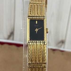 Fabulous Petite Seiko Watch 18 K Gold 10 Micron Plated Custom Rope Link Bracelet